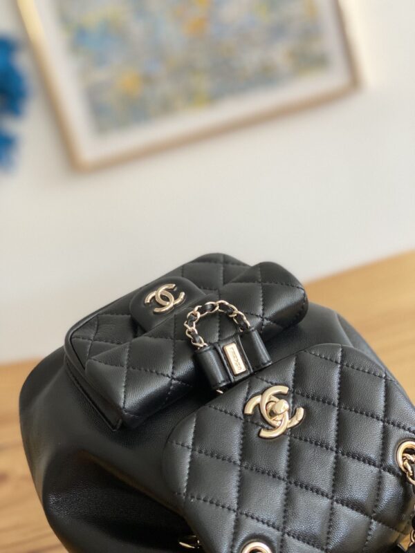 [REP 1:1] Small Backpack Black/White/Pink For Women 7.1in / 18cm AS2908