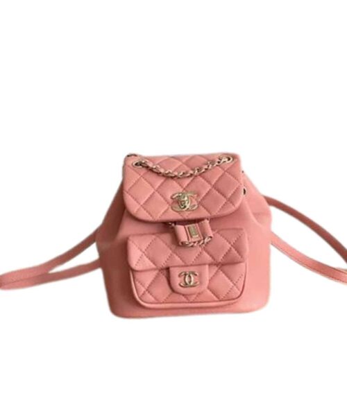 [REP 1:1] Small Backpack Black/White/Pink For Women 7.1in / 18cm AS2908