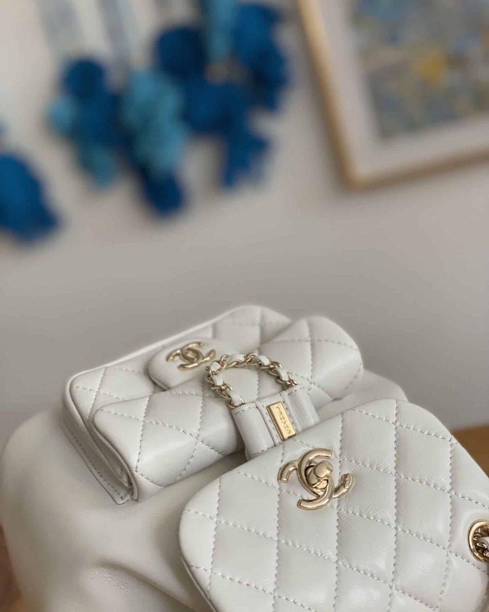 [REP 1:1] Small Backpack Black/White/Pink For Women 7.1in / 18cm AS2908