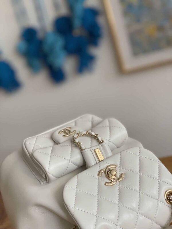 [REP 1:1] Small Backpack Black/White/Pink For Women 7.1in / 18cm AS2908
