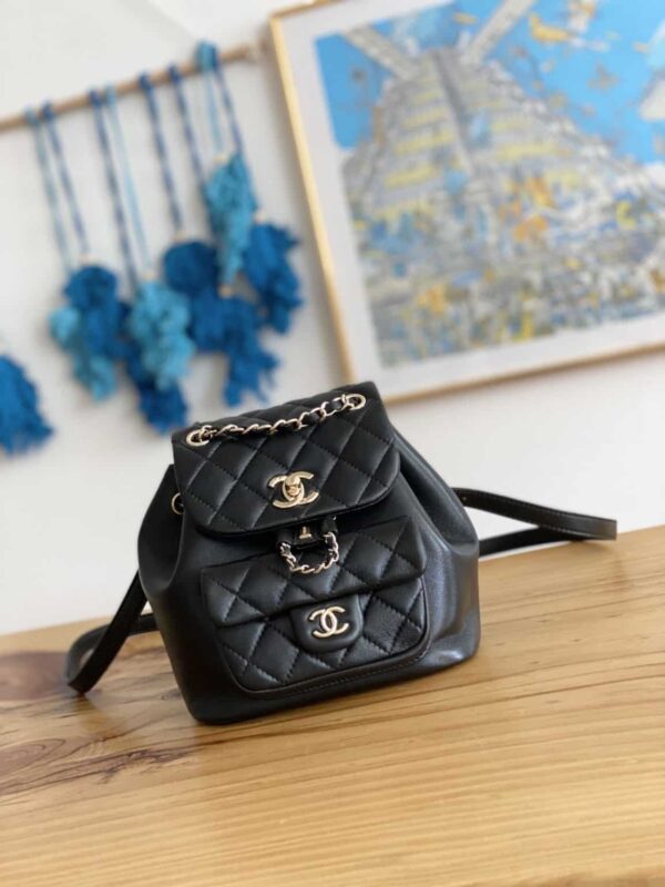[REP 1:1] Small Backpack Black/White/Pink For Women 7.1in / 18cm AS2908