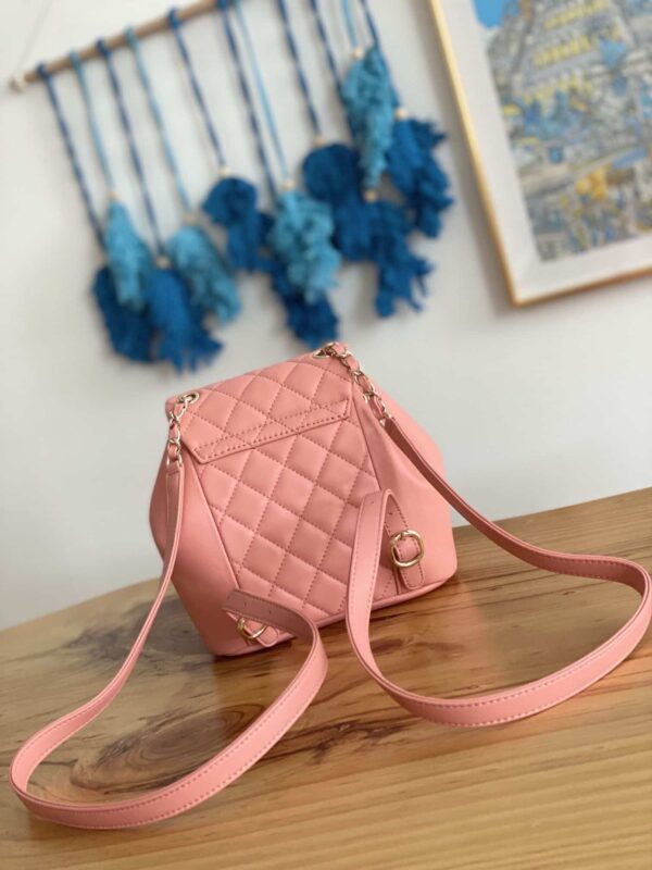 [REP 1:1] Small Backpack Black/White/Pink For Women 7.1in / 18cm AS2908