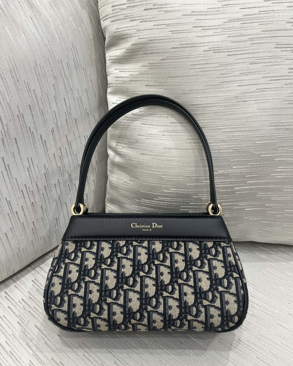 1:1 Replica Small Dior Key Bag Black For Women 8.5in/22cm M1844OTZQ_M928