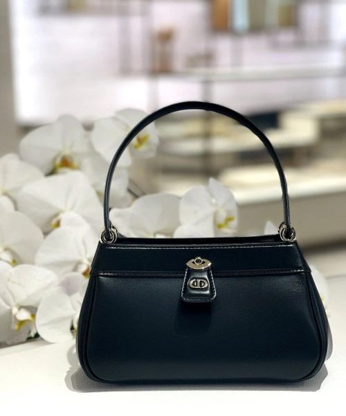 1:1 Replica Small Dior Key Bag White/Black For Women 8.5in/22cm M1844OBEQ_M49U