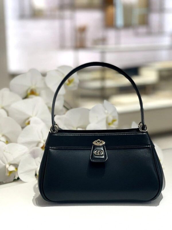 1:1 Replica Small Dior Key Bag White/Black For Women 8.5in/22cm M1844OBEQ_M49U
