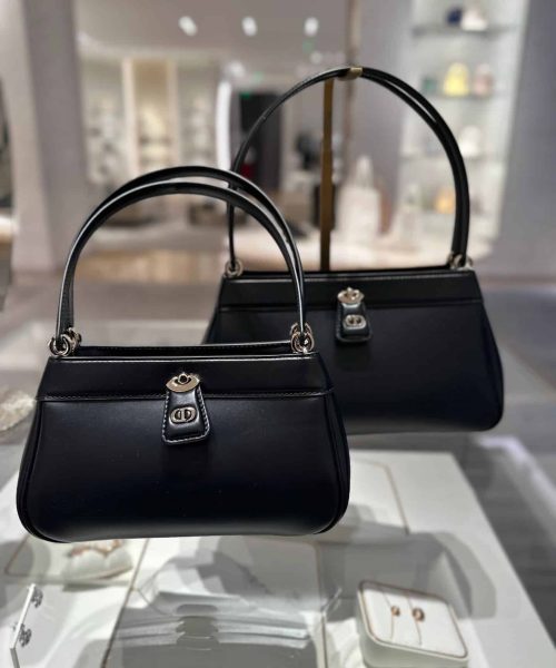 1:1 Replica Small Dior Key Bag White/Black For Women 8.5in/22cm M1844OBEQ_M49U