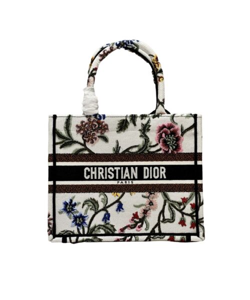 1:1 Replica Small Dior Tote Bag White/Black For Women 10.5 in/ 26.5cm