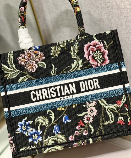 1:1 Replica Small Dior Tote Bag White/Black For Women 10.5 in/ 26.5cm