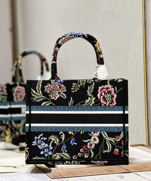 1:1 Replica Small Dior Tote Bag White/Black For Women 10.5 in/ 26.5cm