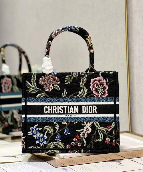 1:1 Replica Small Dior Tote Bag White/Black For Women 10.5 in/ 26.5cm