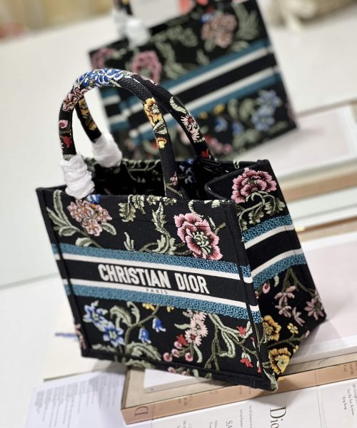 1:1 Replica Small Dior Tote Bag White/Black For Women 10.5 in/ 26.5cm