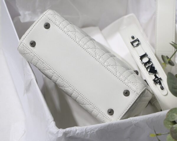 1:1 Replica Small Lady Dior My Abcdior Bag Black/Grey/White For Women 8in/20cm