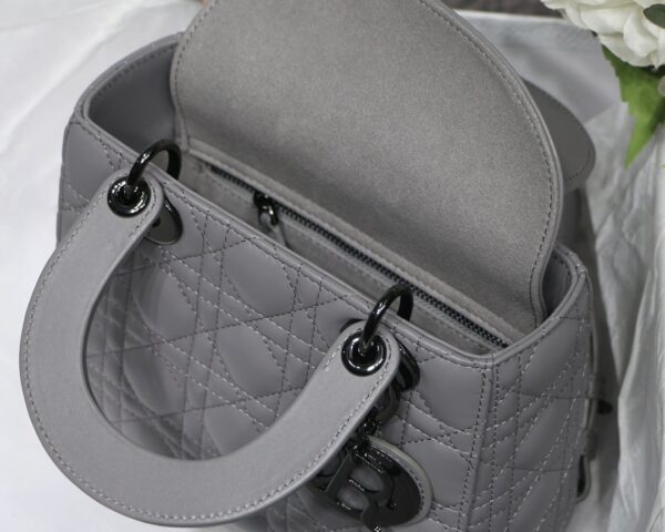 1:1 Replica Small Lady Dior My Abcdior Bag Black/Grey/White For Women 8in/20cm