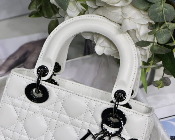 1:1 Replica Small Lady Dior My Abcdior Bag Black/Grey/White For Women 8in/20cm