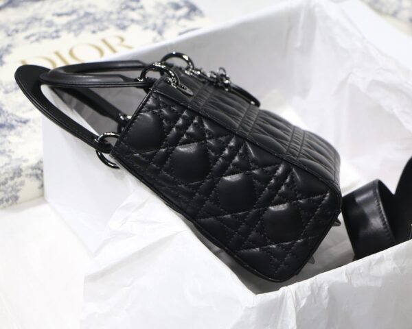 1:1 Replica Small Lady Dior My Abcdior Bag Black/Grey/White For Women 8in/20cm