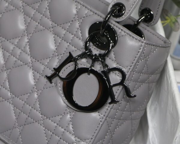 1:1 Replica Small Lady Dior My Abcdior Bag Black/Grey/White For Women 8in/20cm