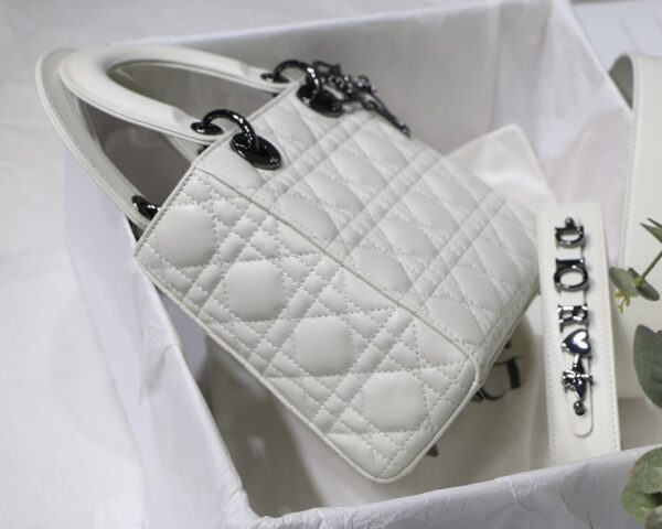 1:1 Replica Small Lady Dior My Abcdior Bag Black/Grey/White For Women 8in/20cm