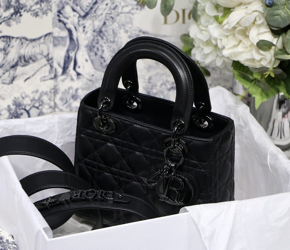 1:1 Replica Small Lady Dior My Abcdior Bag Black/Grey/White For Women 8in/20cm