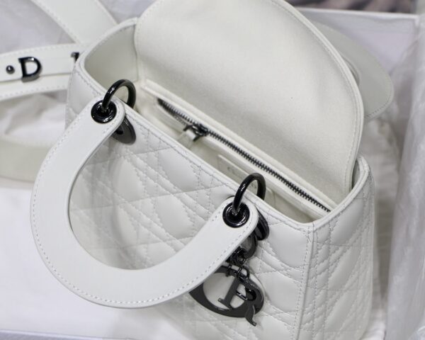 1:1 Replica Small Lady Dior My Abcdior Bag Black/Grey/White For Women 8in/20cm
