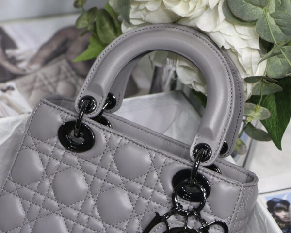 1:1 Replica Small Lady Dior My Abcdior Bag Black/Grey/White For Women 8in/20cm