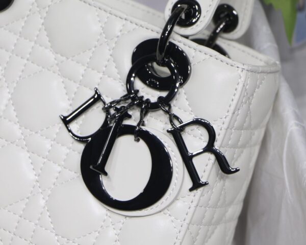 1:1 Replica Small Lady Dior My Abcdior Bag Black/Grey/White For Women 8in/20cm