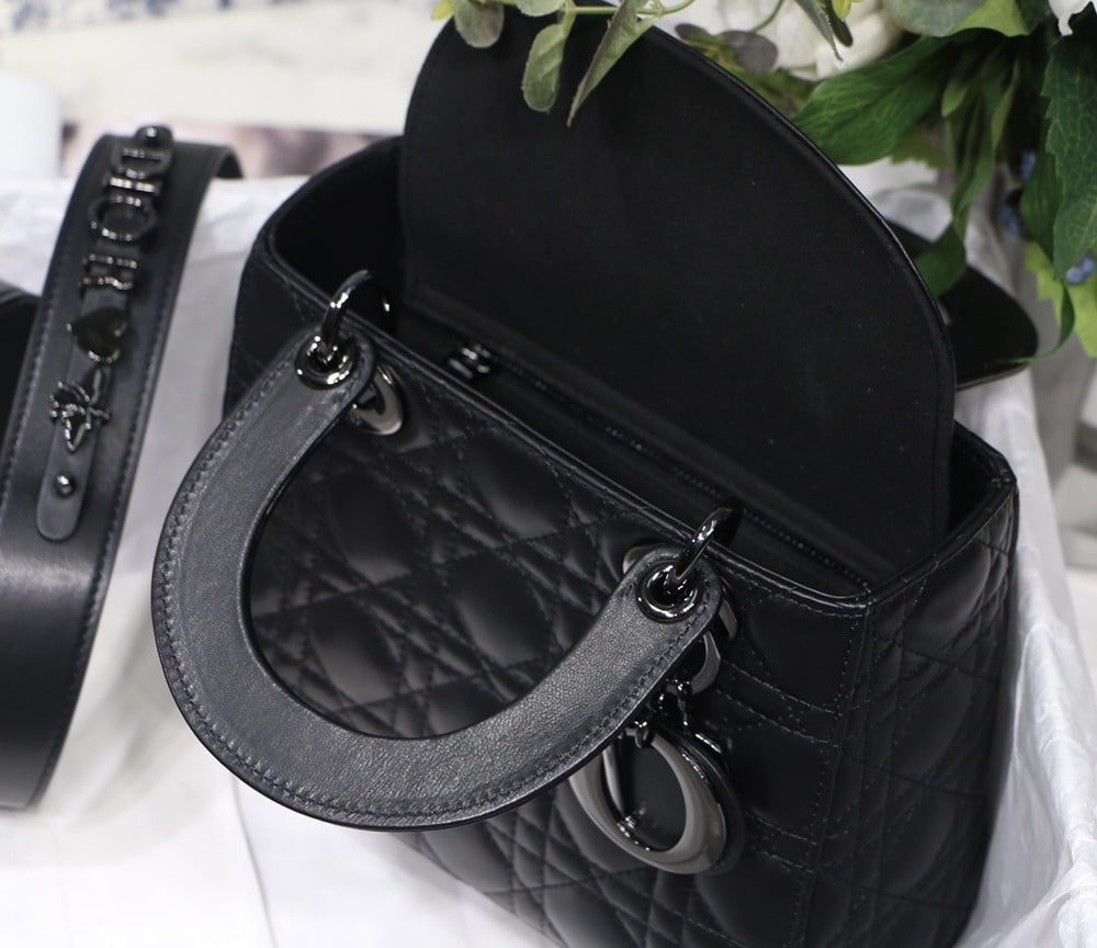 1:1 Replica Small Lady Dior My Abcdior Bag Black/Grey/White For Women 8in/20cm