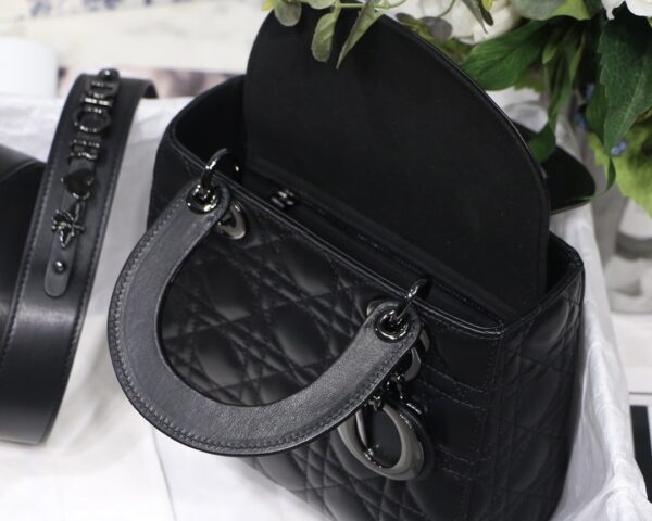 1:1 Replica Small Lady Dior My Abcdior Bag Black/Grey/White For Women 8in/20cm