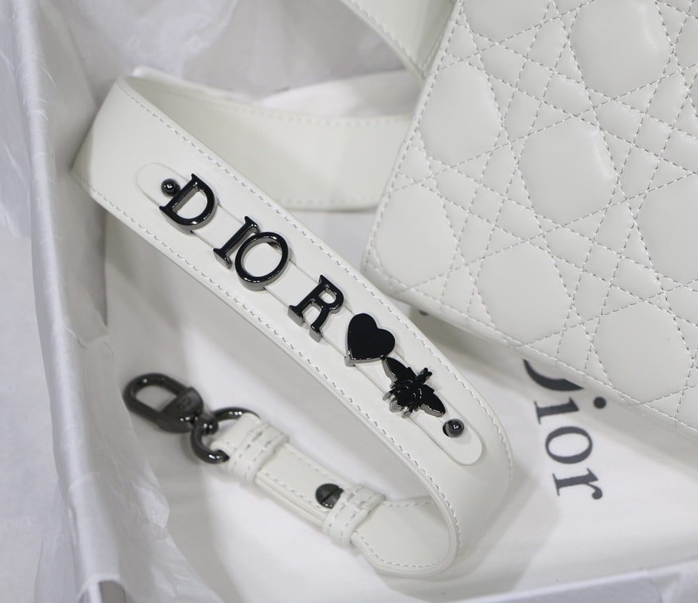 1:1 Replica Small Lady Dior My Abcdior Bag Black/Grey/White For Women 8in/20cm