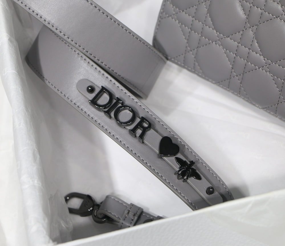 1:1 Replica Small Lady Dior My Abcdior Bag Black/Grey/White For Women 8in/20cm