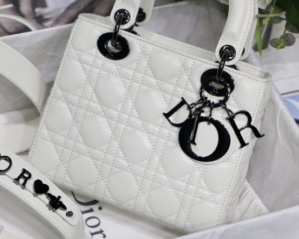 1:1 Replica Small Lady Dior My Abcdior Bag Black/Grey/White For Women 8in/20cm