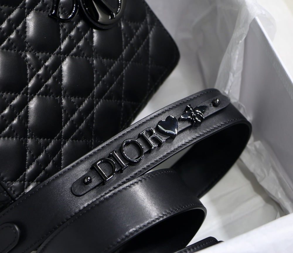 1:1 Replica Small Lady Dior My Abcdior Bag Black/Grey/White For Women 8in/20cm