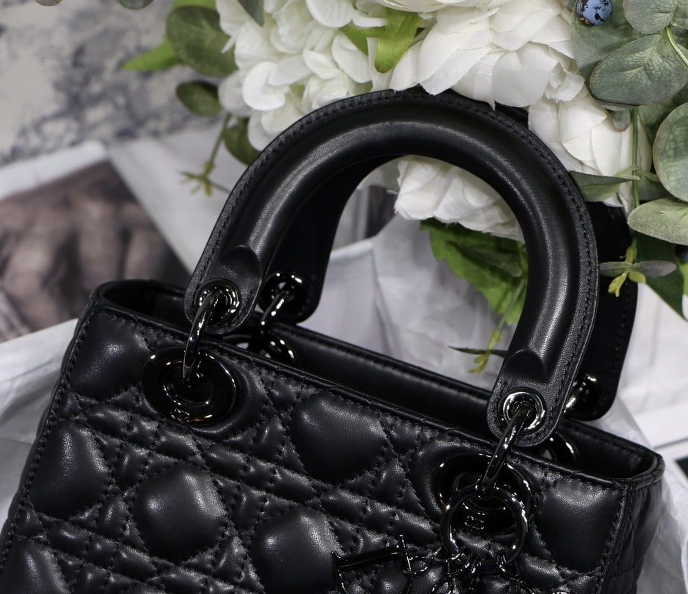 1:1 Replica Small Lady Dior My Abcdior Bag Black/Grey/White For Women 8in/20cm