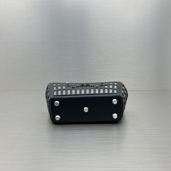 Small Mag Basket Handbag White/Black For Women 11in/28cm