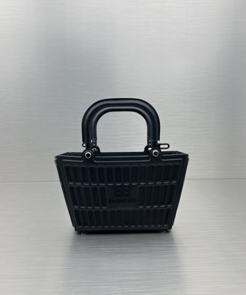 Small Mag Basket Handbag White/Black For Women 11in/28cm