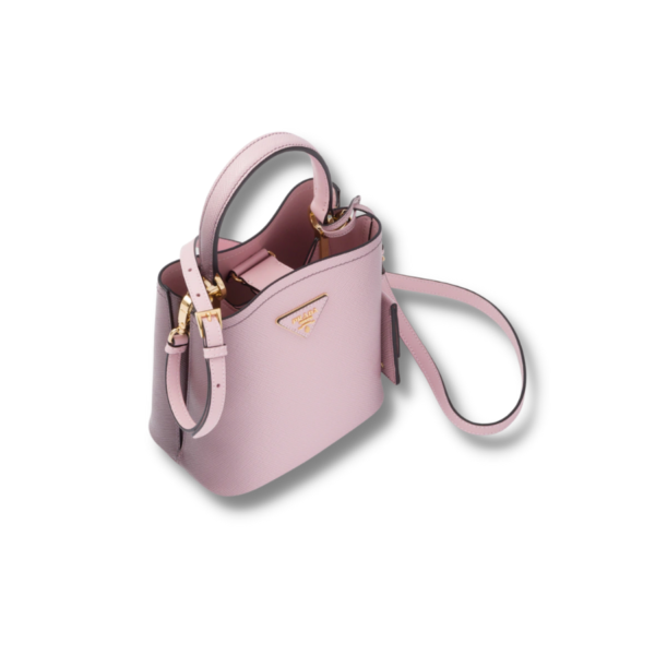Small Prada Panier Saffiano Bag Pink For Women - 1BA217_2A4A_F03AJ_V_OSO