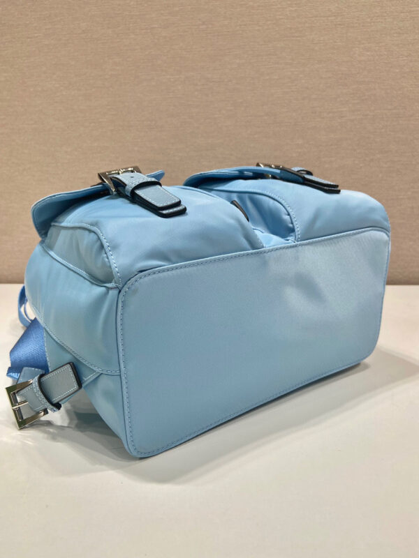 Small Re-Nylon Backpack In Blue For Women 11in/ 28cm 1BZ677_RV44_F0076_V_OOO