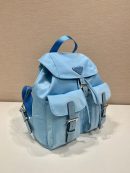 Small Re-Nylon Backpack In Blue For Women 11in/ 28cm 1BZ677_RV44_F0076_V_OOO
