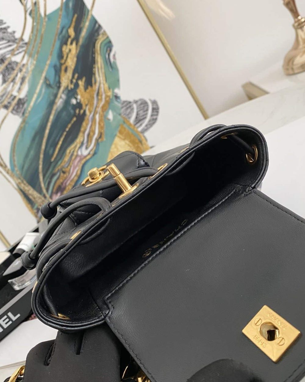 [REP 1:1] Small Vintage Duma Backpack Black For Women 6.7in / 17cm