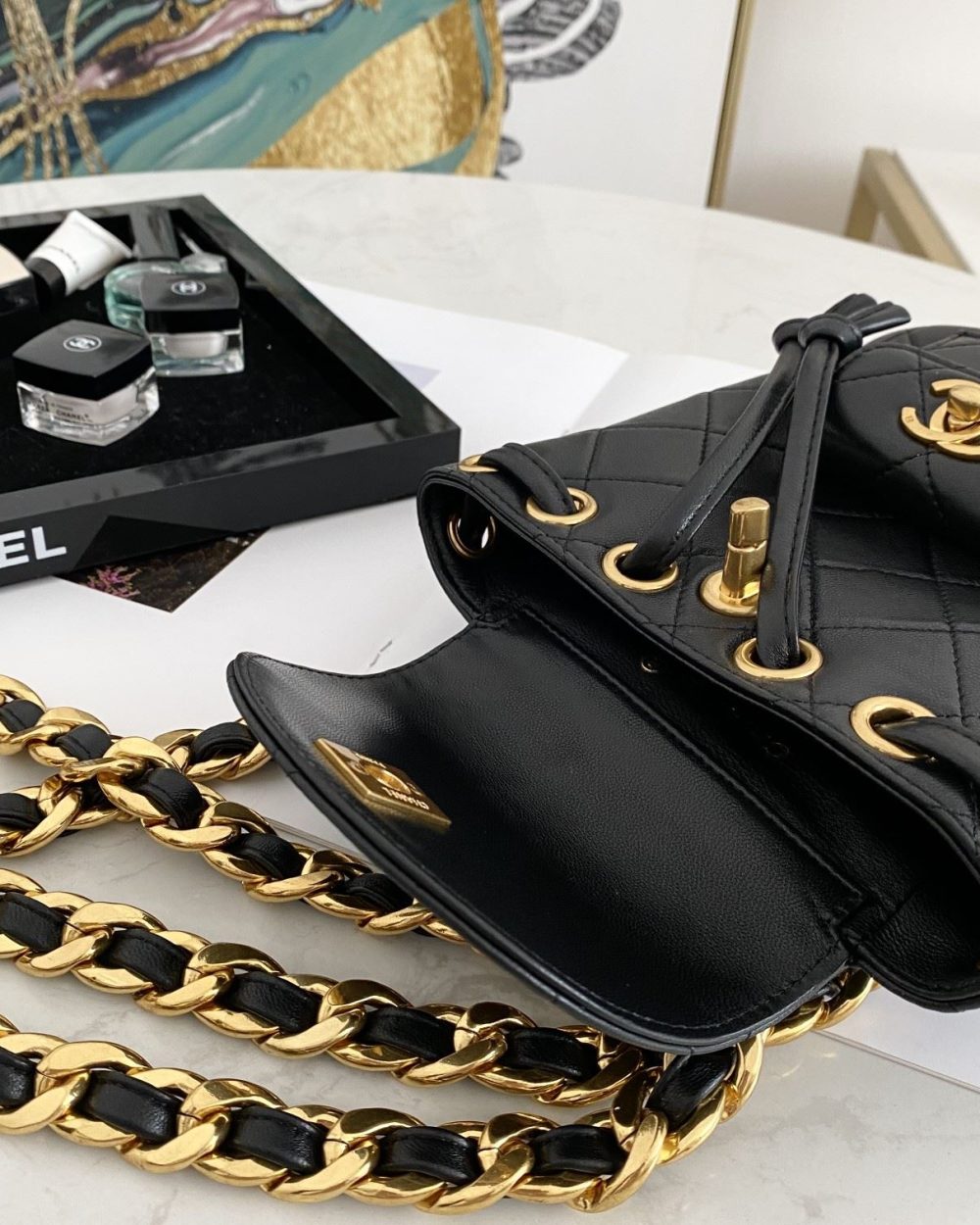 [REP 1:1] Small Vintage Duma Backpack Black For Women 6.7in / 17cm