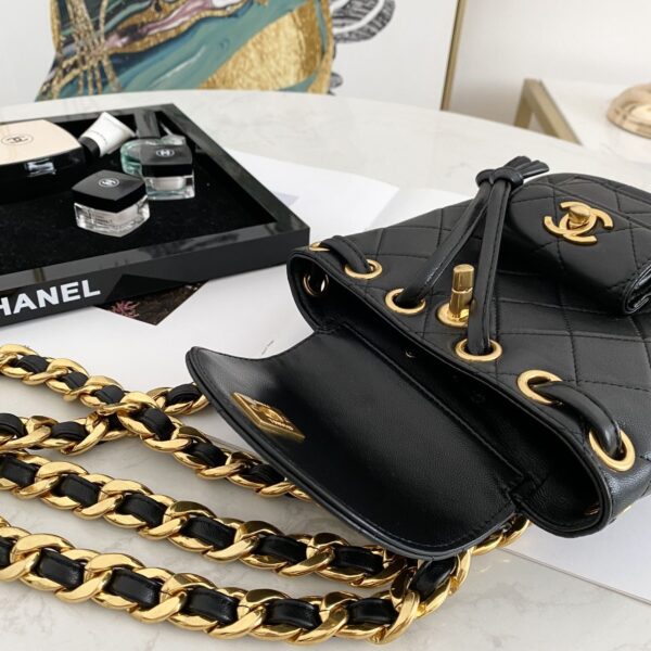 [REP 1:1] Small Vintage Duma Backpack Black For Women 6.7in / 17cm