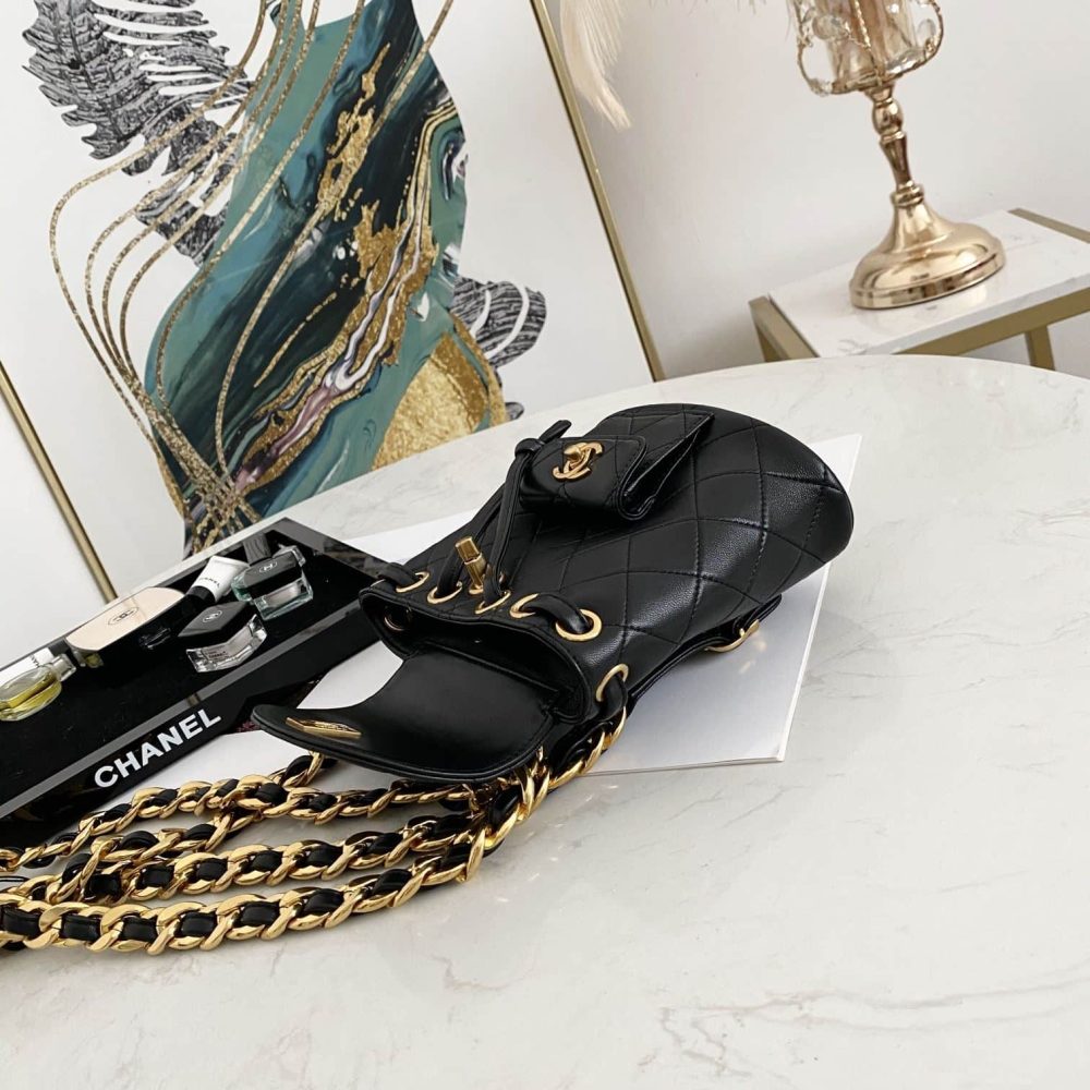 [REP 1:1] Small Vintage Duma Backpack Black For Women 6.7in / 17cm - Image 6