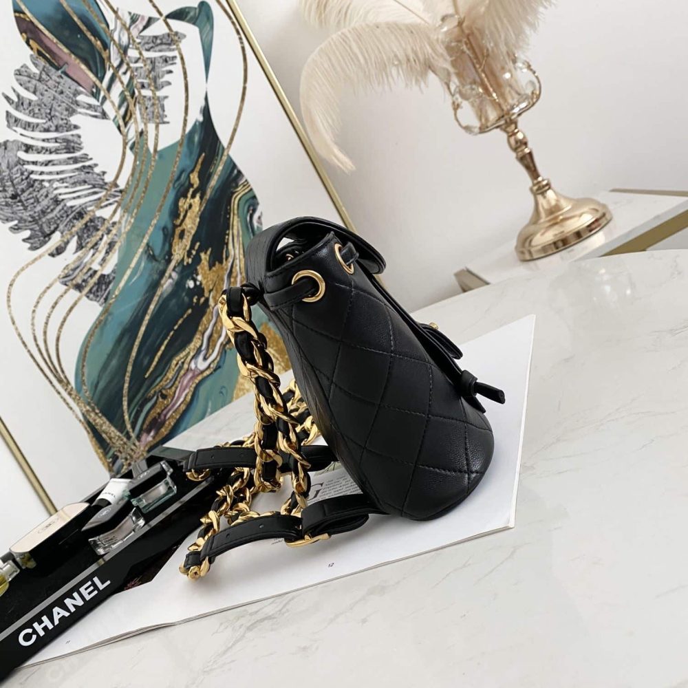 [REP 1:1] Small Vintage Duma Backpack Black For Women 6.7in / 17cm - Image 4