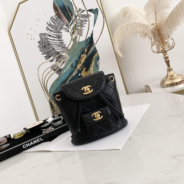 [REP 1:1] Small Vintage Duma Backpack Black For Women 6.7in / 17cm
