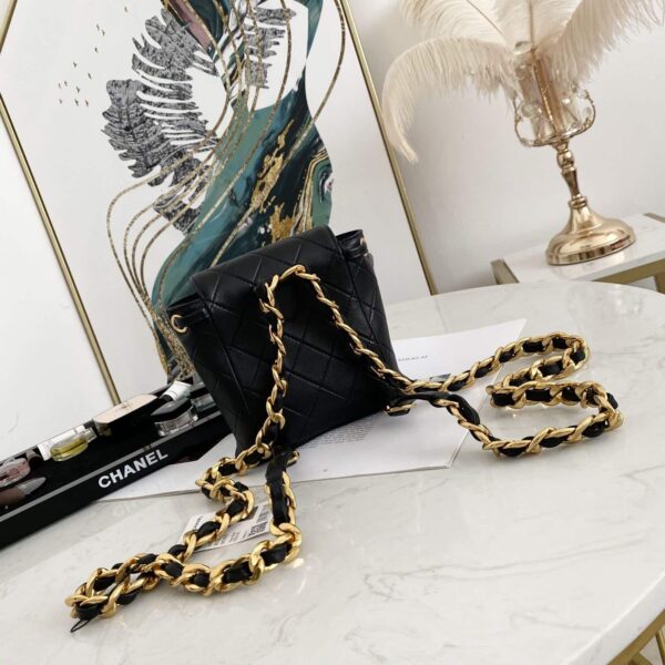 [REP 1:1] Small Vintage Duma Backpack Black For Women 6.7in / 17cm