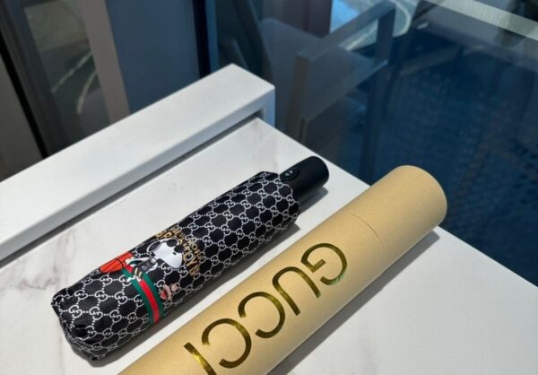 Snoopy Printed Folding Umbrella Black