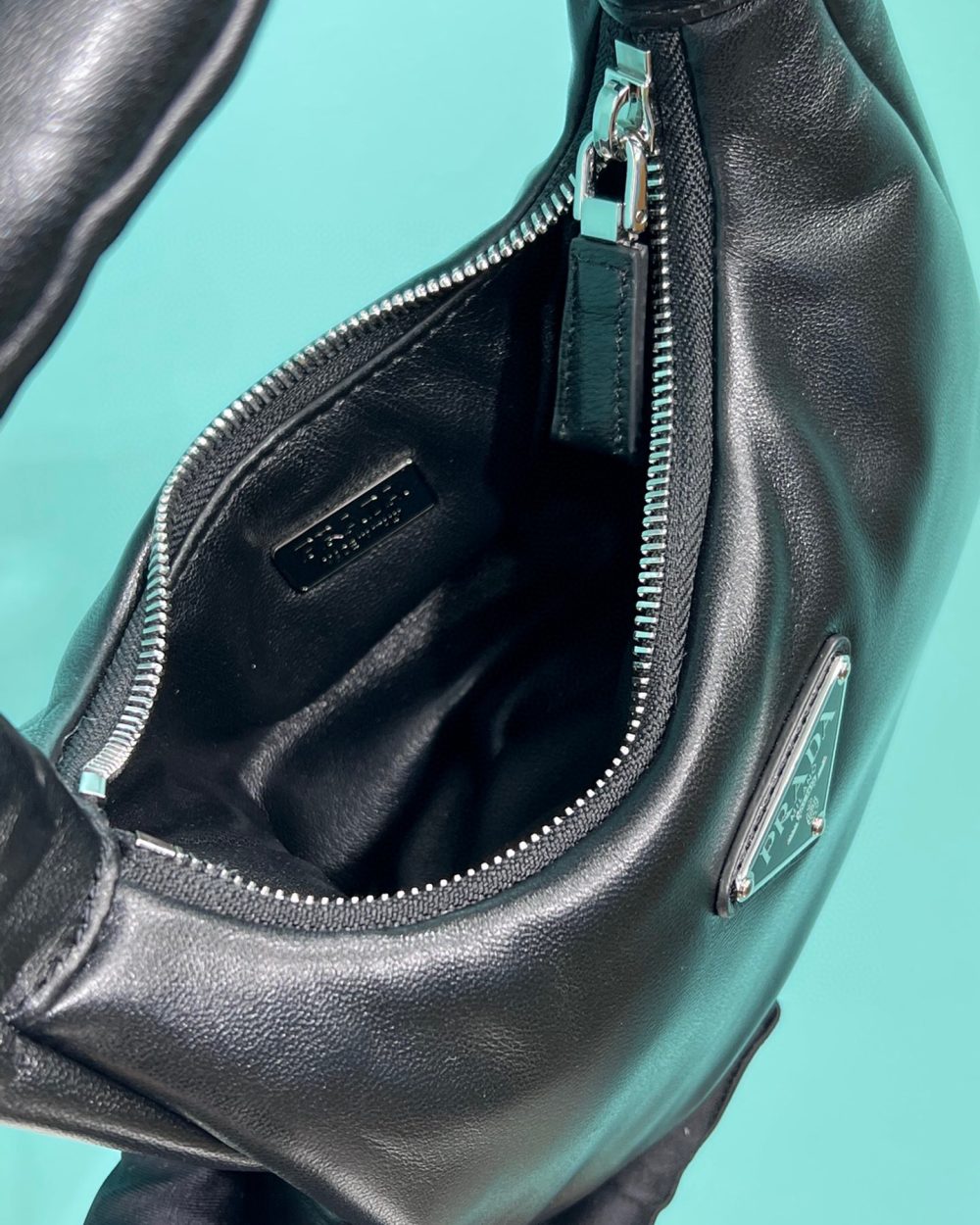 Soft Padded Nappa Mini-Bag In Black For Women 8.2 in/ 21cm 1BA384_2DYI_F0002_V_OVM