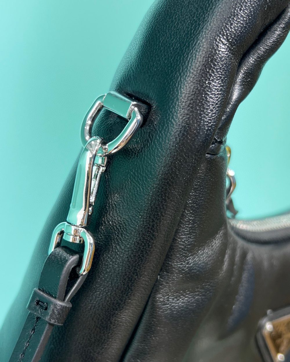 Soft Padded Nappa Mini-Bag In Black For Women 8.2 in/ 21cm 1BA384_2DYI_F0002_V_OVM