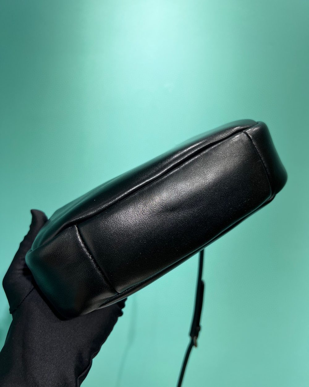 Soft Padded Nappa Mini-Bag In Black For Women 8.2 in/ 21cm 1BA384_2DYI_F0002_V_OVM