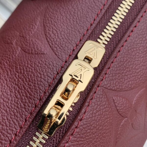 1:1 Replica Louis Vuitton LV Speedy Bandoulière 25 Monogram Empreinte Leather Wine Red Luxury Bag For Women‎ M46646 - 9.8in/ 25cm