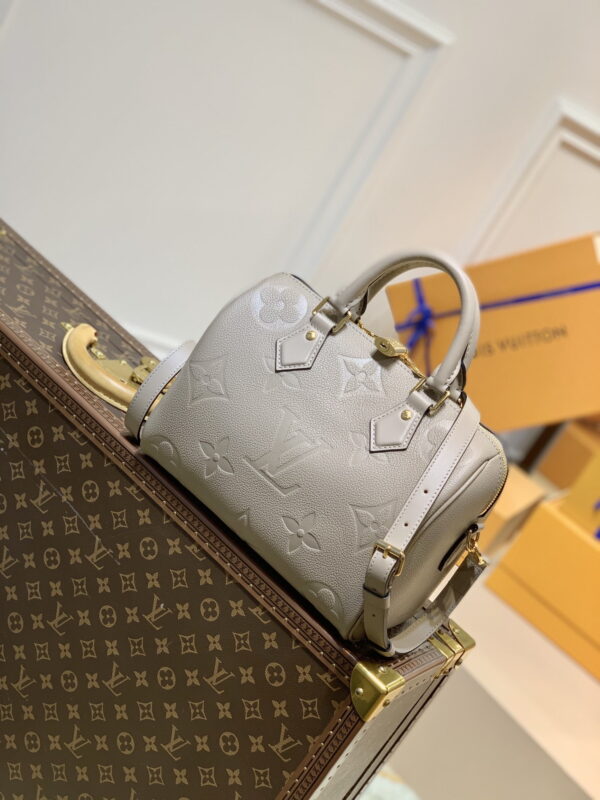 1:1 Replica Louis Vuitton LV Speedy Bandoulière 25 Monogram Empreinte Leather Gray Luxury Bag For Women‎ M59273 - 9.8in/ 25cm